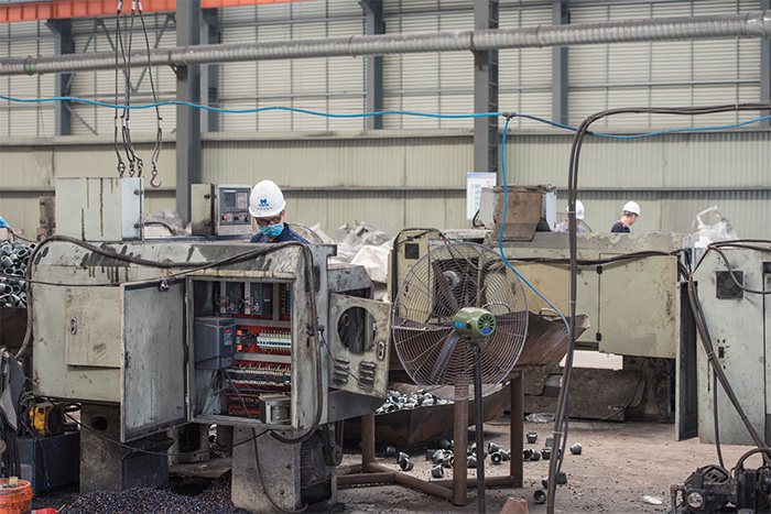 和田网架配件-锥头加工车间